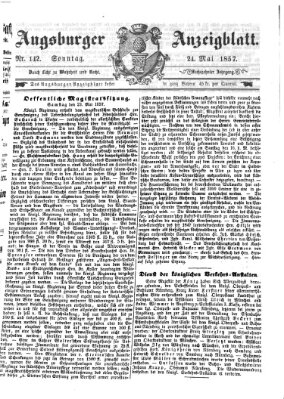 Augsburger Anzeigeblatt Sonntag 24. Mai 1857