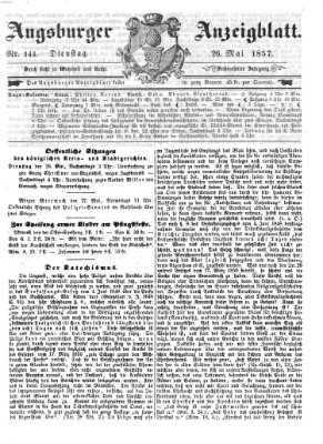 Augsburger Anzeigeblatt Dienstag 26. Mai 1857