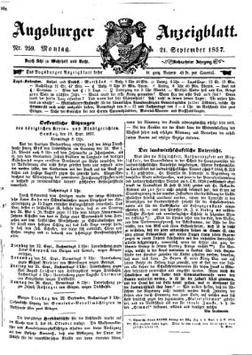 Augsburger Anzeigeblatt Montag 21. September 1857