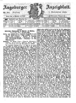 Augsburger Anzeigeblatt Freitag 5. November 1858