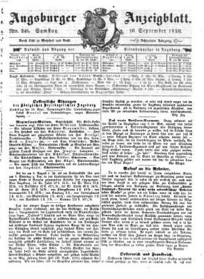Augsburger Anzeigeblatt Samstag 10. September 1859