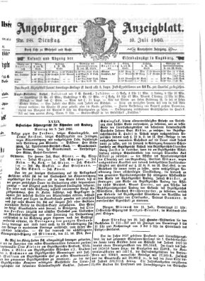 Augsburger Anzeigeblatt Dienstag 10. Juli 1860