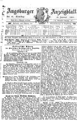 Augsburger Anzeigeblatt Samstag 12. Januar 1861