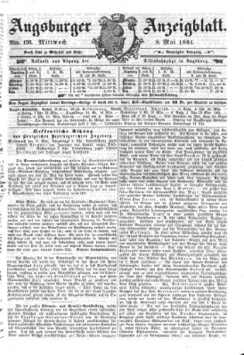 Augsburger Anzeigeblatt Mittwoch 8. Mai 1861