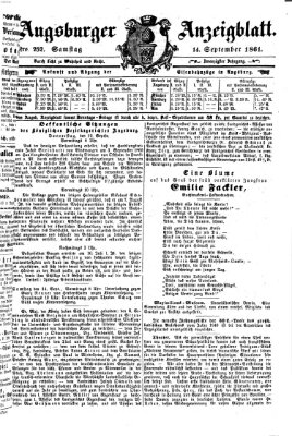 Augsburger Anzeigeblatt Samstag 14. September 1861