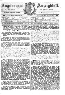 Augsburger Anzeigeblatt Mittwoch 29. Januar 1862
