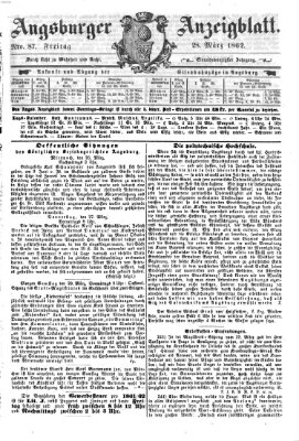 Augsburger Anzeigeblatt Freitag 28. März 1862