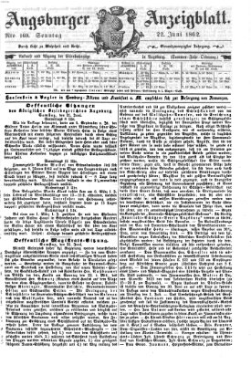Augsburger Anzeigeblatt Sonntag 22. Juni 1862