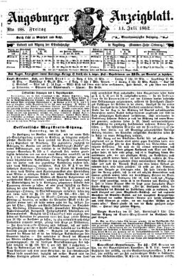 Augsburger Anzeigeblatt Freitag 11. Juli 1862