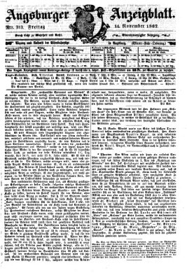 Augsburger Anzeigeblatt Freitag 14. November 1862