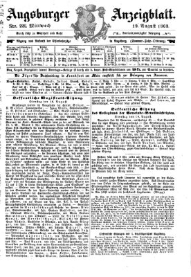 Augsburger Anzeigeblatt Mittwoch 19. August 1863