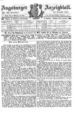 Augsburger Anzeigeblatt Samstag 22. August 1863