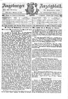 Augsburger Anzeigeblatt Montag 28. September 1863