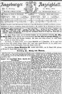 Augsburger Anzeigeblatt Freitag 11. März 1864