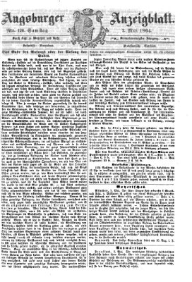 Augsburger Anzeigeblatt Samstag 7. Mai 1864