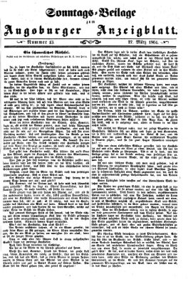 Augsburger Anzeigeblatt Sonntag 27. März 1864