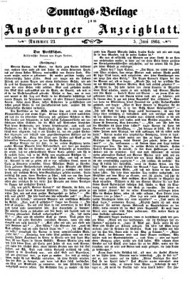 Augsburger Anzeigeblatt Sonntag 5. Juni 1864