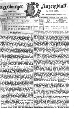 Augsburger Anzeigeblatt Samstag 8. Juli 1865