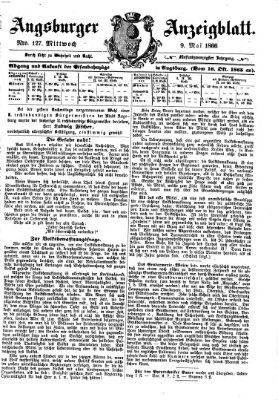 Augsburger Anzeigeblatt Mittwoch 9. Mai 1866