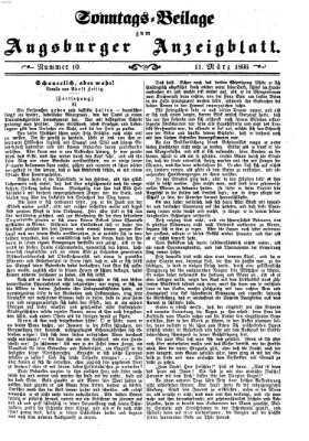 Augsburger Anzeigeblatt Sonntag 11. März 1866