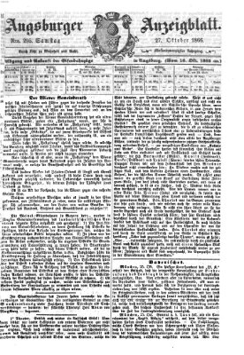 Augsburger Anzeigeblatt Samstag 27. Oktober 1866