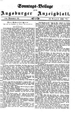 Augsburger Anzeigeblatt Sonntag 12. August 1866