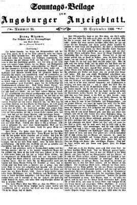 Augsburger Anzeigeblatt Sonntag 23. September 1866