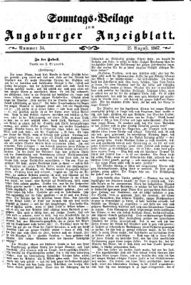 Augsburger Anzeigeblatt Sonntag 25. August 1867
