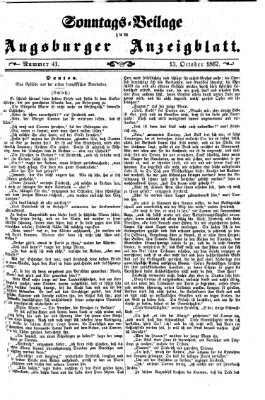 Augsburger Anzeigeblatt Sonntag 13. Oktober 1867