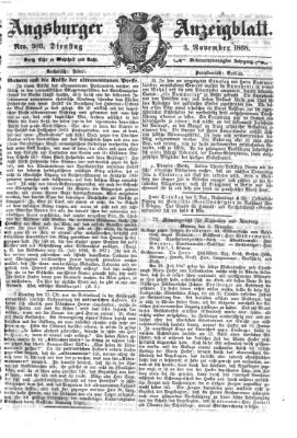 Augsburger Anzeigeblatt Dienstag 3. November 1868