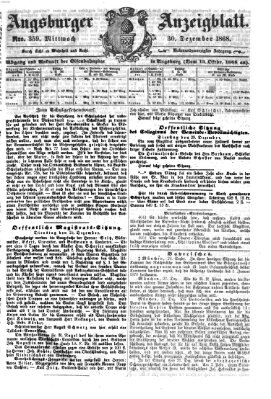 Augsburger Anzeigeblatt Mittwoch 30. Dezember 1868