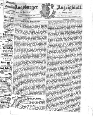 Augsburger Anzeigeblatt Freitag 4. März 1870