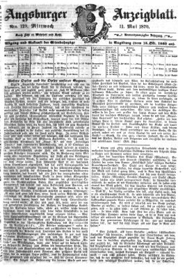 Augsburger Anzeigeblatt Mittwoch 11. Mai 1870