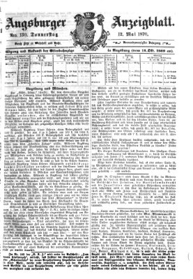 Augsburger Anzeigeblatt Donnerstag 12. Mai 1870