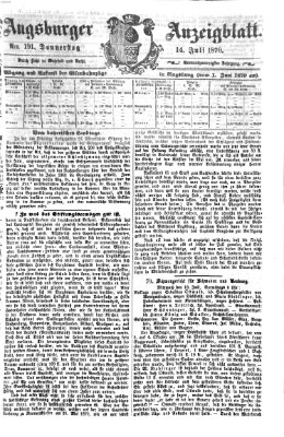 Augsburger Anzeigeblatt Donnerstag 14. Juli 1870