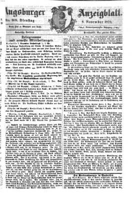 Augsburger Anzeigeblatt Dienstag 8. November 1870