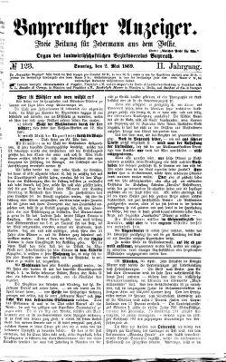 Bayreuther Anzeiger Sonntag 2. Mai 1869