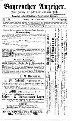 Bayreuther Anzeiger Montag 17. Mai 1869