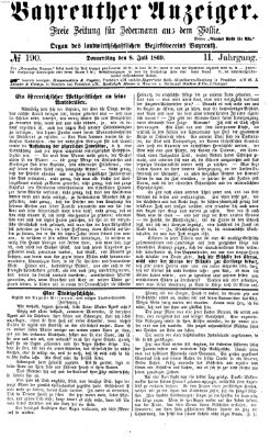 Bayreuther Anzeiger Donnerstag 8. Juli 1869