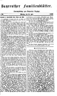 Bayreuther Anzeiger Montag 26. Juli 1869