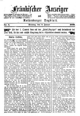 Fränkischer Anzeiger Sonntag 9. Januar 1870