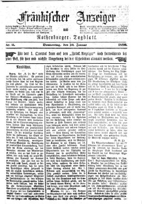Fränkischer Anzeiger Donnerstag 13. Januar 1870