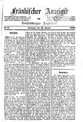 Fränkischer Anzeiger Sonntag 23. Januar 1870
