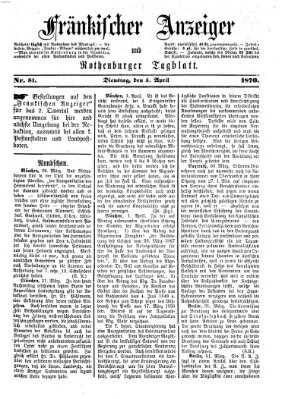 Fränkischer Anzeiger Dienstag 5. April 1870
