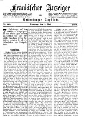 Fränkischer Anzeiger Dienstag 17. Mai 1870