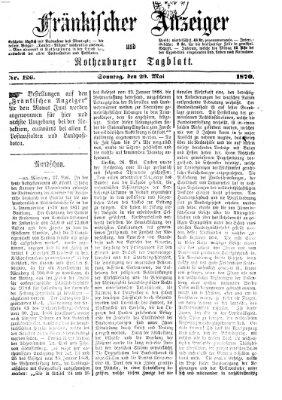 Fränkischer Anzeiger Sonntag 29. Mai 1870
