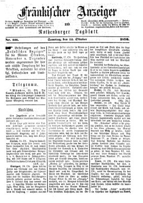 Fränkischer Anzeiger Samstag 22. Oktober 1870