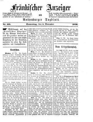Fränkischer Anzeiger Donnerstag 3. November 1870