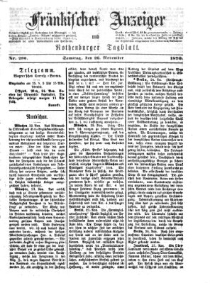 Fränkischer Anzeiger Samstag 26. November 1870