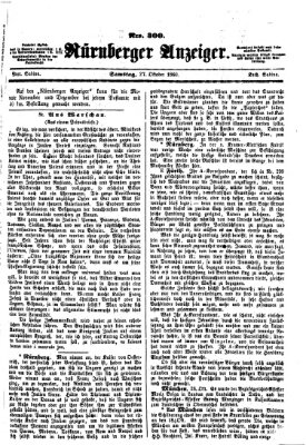 Nürnberger Anzeiger Samstag 27. Oktober 1860